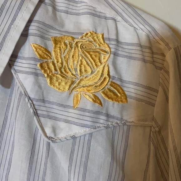 Roper Snap Buttons Long Sleeve Western Shirt, 1X - Picture 3 of 8